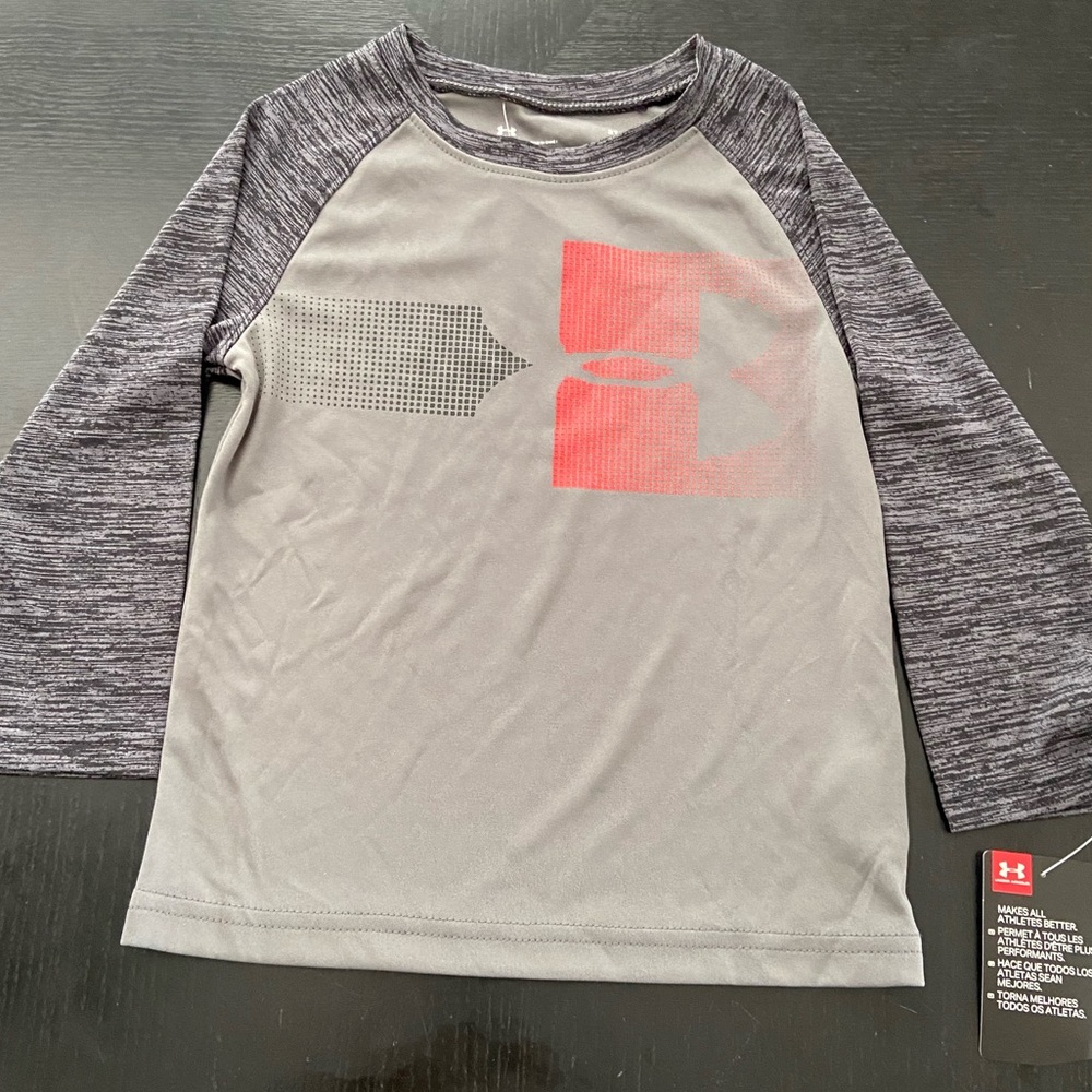 New Under Armour 2T Gray Long Sleeve Shirt Boy